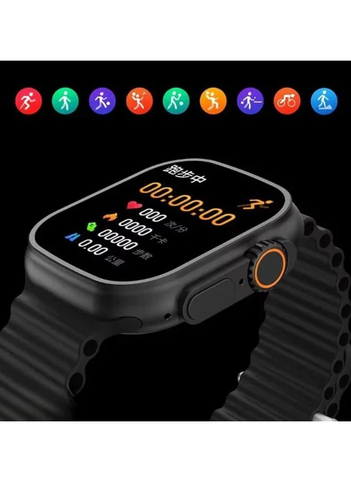 Generic - T900 Ultra Smart Watch 2.09 Inch HD Screen Black - Image 1