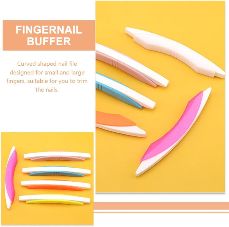 5pcs Colorful Arch Nail Files and Buffers for Manicure Portable Nail Filing Tools for Natural and Acrylic Care Accessories for Professional and Home Use - Image 2