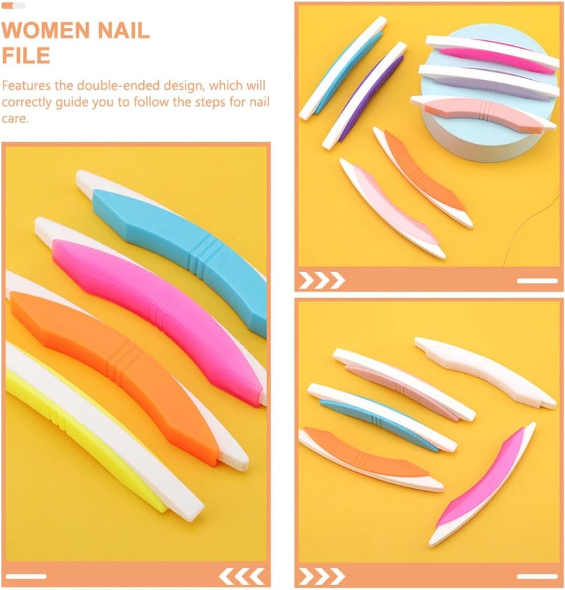5pcs Colorful Arch Nail Files and Buffers for Manicure Portable Nail Filing Tools for Natural and Acrylic Care Accessories for Professional and Home Use - Image 5