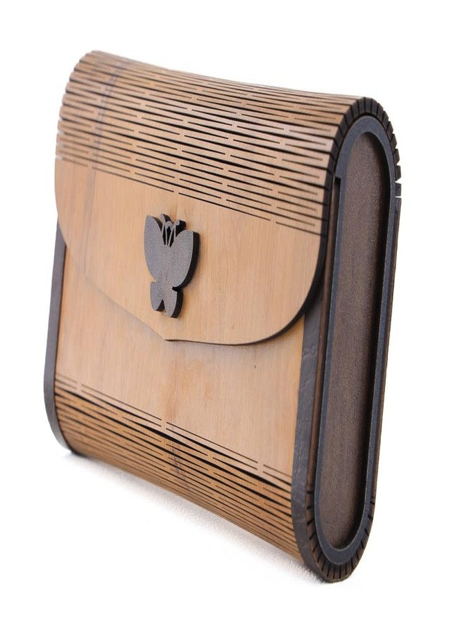 YOPRAM Decorative Lesser Cutting Wooden Purse Ladies Wallet, Latest Handbags for Woman Purse Evening Lady Wedding Party (PU-13) - Image 3