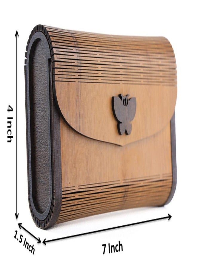 YOPRAM Decorative Lesser Cutting Wooden Purse Ladies Wallet, Latest Handbags for Woman Purse Evening Lady Wedding Party (PU-13) - Image 5