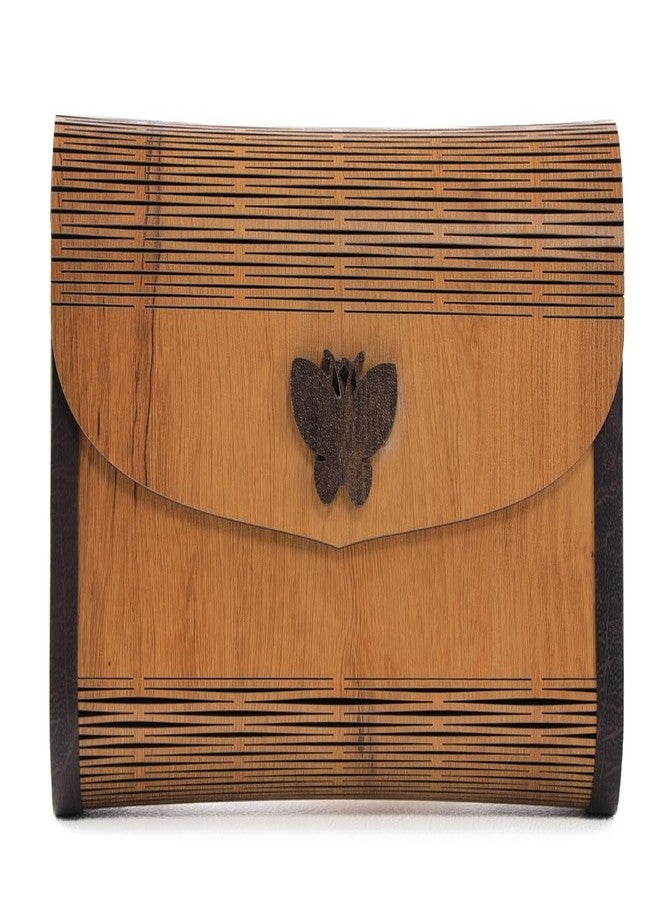 YOPRAM Decorative Lesser Cutting Wooden Purse Ladies Wallet, Latest Handbags for Woman Purse Evening Lady Wedding Party (PU-13) - Image 1