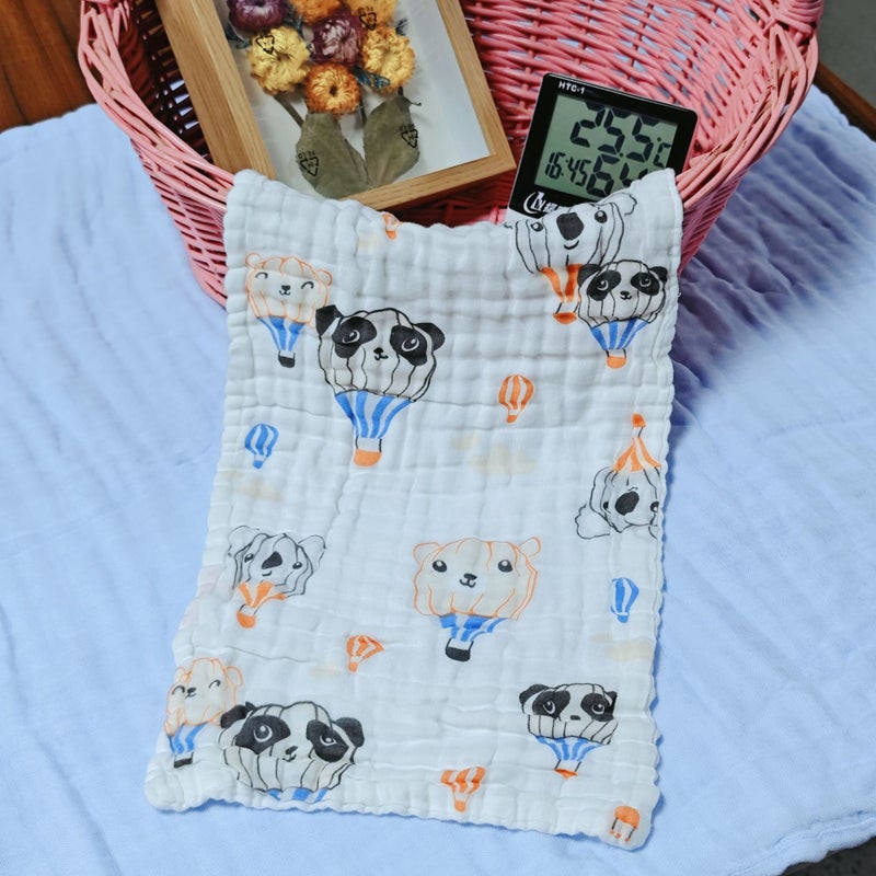 Six-Layer Pure Cotton Baby Washcloths Soft High-Density Travel around the world] 