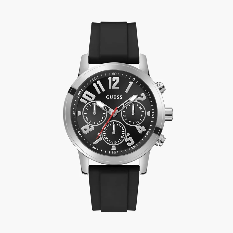 جس Black Chronograph Watch for Men