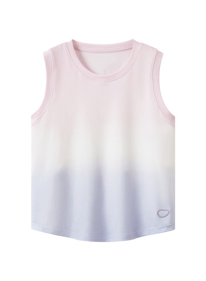 Potatokids Children's Sports Tank Top Summer Thin Breathable Boys And Girls Gradient Sleeveless Tank Top Morning Pink 120 - Image 5