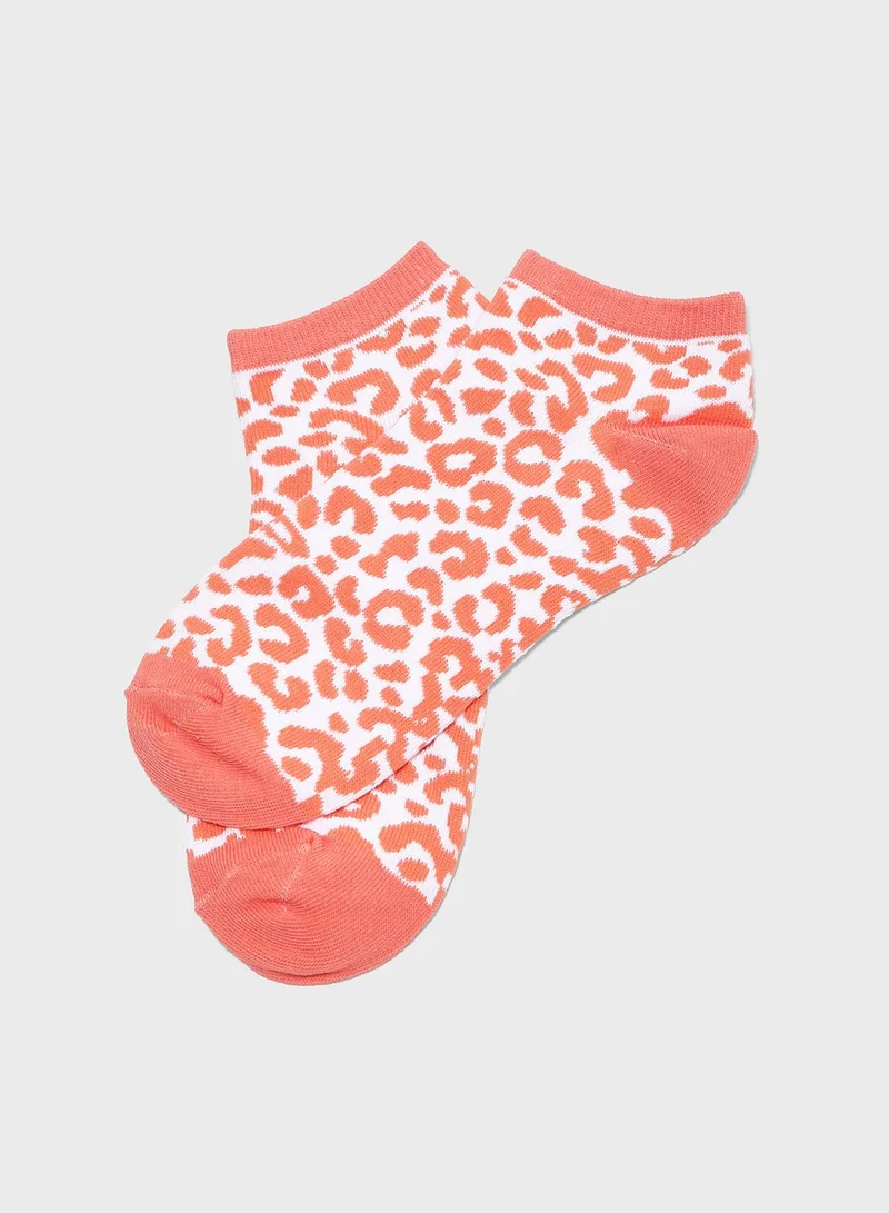 Lounge District Leopard Print Socks