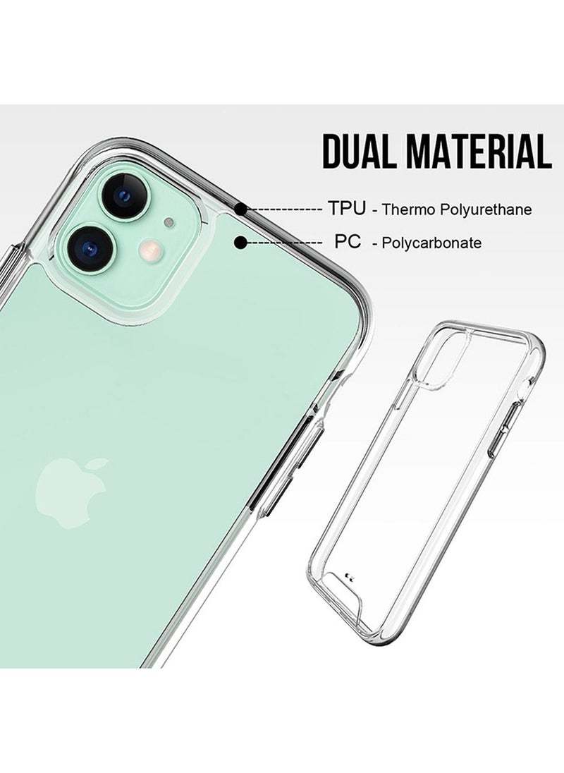 Case Transparent Mental Button Space Heavy Duty Shockproof Crystal 2 IN 1 Shockproof Case For IPhone 7 Plus/ Iphone 8 Plus