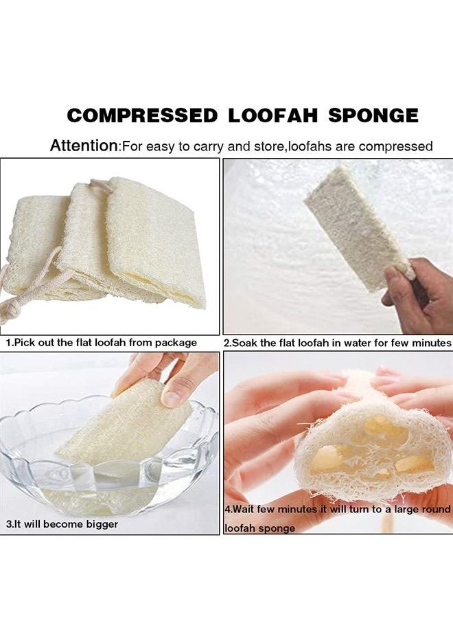 Tegelrying - Loofah Sponge Exfoliating,6 Packs Natural Loofa Large Back Scrubber for Men Women Bath Shower Body Skin Care Cleansing Luffa 5 inches Long - Image 1