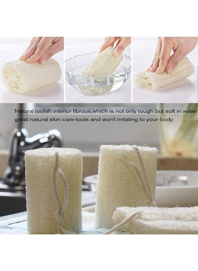 Tegelrying - Loofah Sponge Exfoliating,6 Packs Natural Loofa Large Back Scrubber for Men Women Bath Shower Body Skin Care Cleansing Luffa 5 inches Long - Image 1