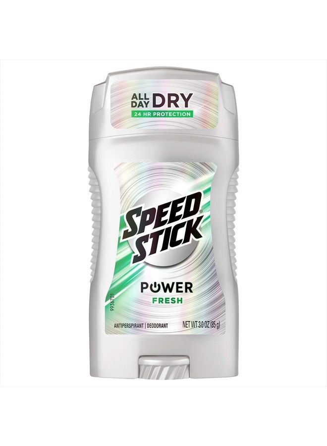 Speed Stick Power Antiperspirant Deodorant for Men, Fresh - 3 Ounce - Image 1