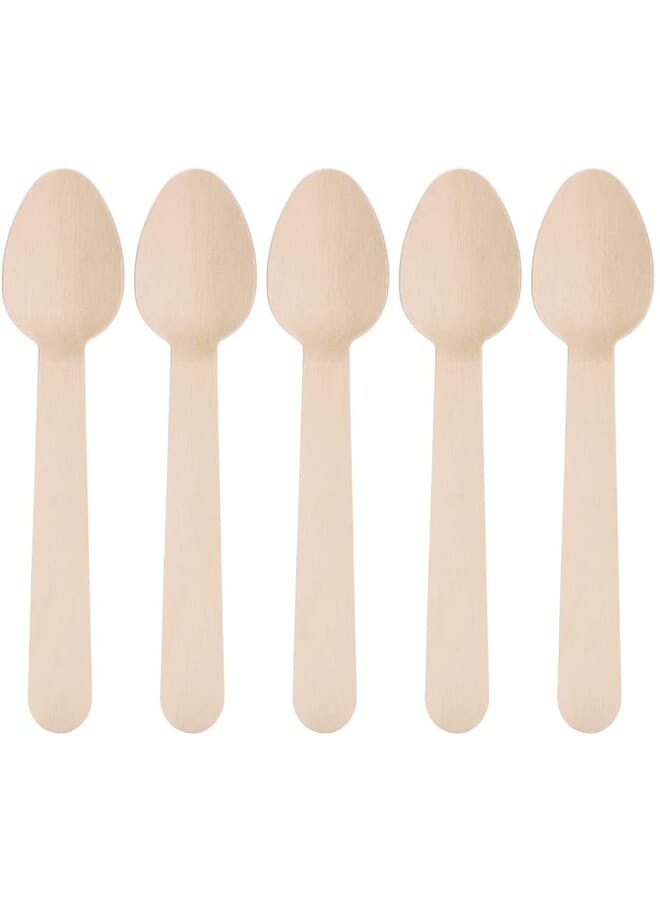 IAF Disposable Wooden Spoons Dessert Spoon Biod