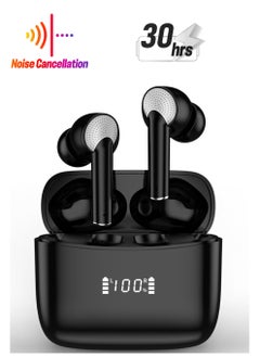 Wireless Bluetooth 5.3 Earbuds Headphones Stereo TWS In-Ear Earpieces Earphones Noise Cancelling for IOS and Android Black