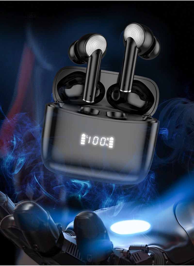 Generic - Wireless Bluetooth 5.3 Earbuds Headphones Stereo TWS In-Ear Earpieces Earphones Noise Cancelling for IOS and Android Black - Image 1