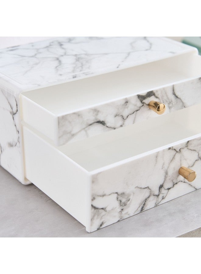 Home Box Magnus 2-Tier Storage Drawer Box with Knobs 23.9 x 11 x 15 cm  - Image 3