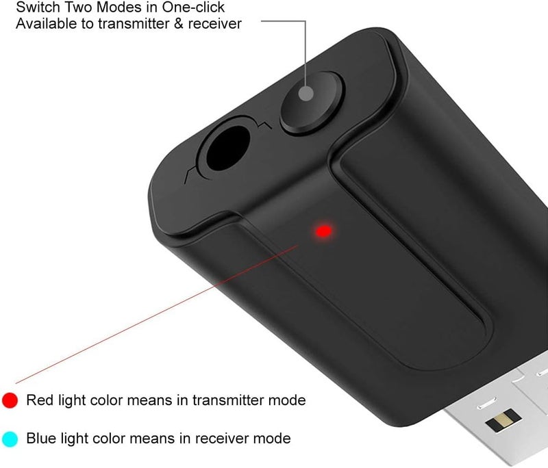 Luckam T10 USB Bluetooth Adapter Dongle - 5.0 Transmitter & Receiver for Windows 10/8.1/8/7/XP, Compatible with Headsets, Speakers, Keyboards & Mice - Image 3