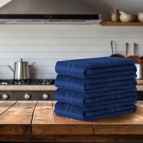 DecorRack Large Kitchen Towels, 15" x 25" Absorbent Dishcloths, 100% Cotton Hand Towels, Plaid Pattern Cleaning Rags, Assorted Set (Pack of 4) - Image 3