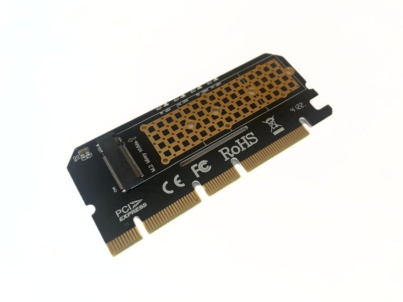 Millennium TECHNOLOGY NVME Adapter PCIe x16,M.2 NVME or AHCI SSD to PCIE 3.0 Adapter Card for Key M 2230,2242,2260,2280 NVME, Support PCIe x4 x8 x16 Slot (PCIe x16 to NVME Adapter) - Image 2
