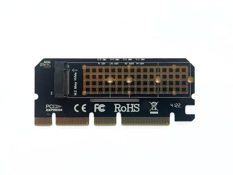 Millennium TECHNOLOGY NVME Adapter PCIe x16,M.2 NVME or AHCI SSD to PCIE 3.0 Adapter Card for Key M 2230,2242,2260,2280 NVME, Support PCIe x4 x8 x16 Slot (PCIe x16 to NVME Adapter) - Image 5