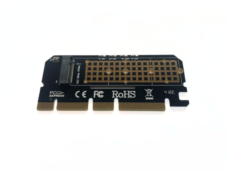 Millennium TECHNOLOGY NVME Adapter PCIe x16,M.2 NVME or AHCI SSD to PCIE 3.0 Adapter Card for Key M 2230,2242,2260,2280 NVME, Support PCIe x4 x8 x16 Slot (PCIe x16 to NVME Adapter) - Image 4