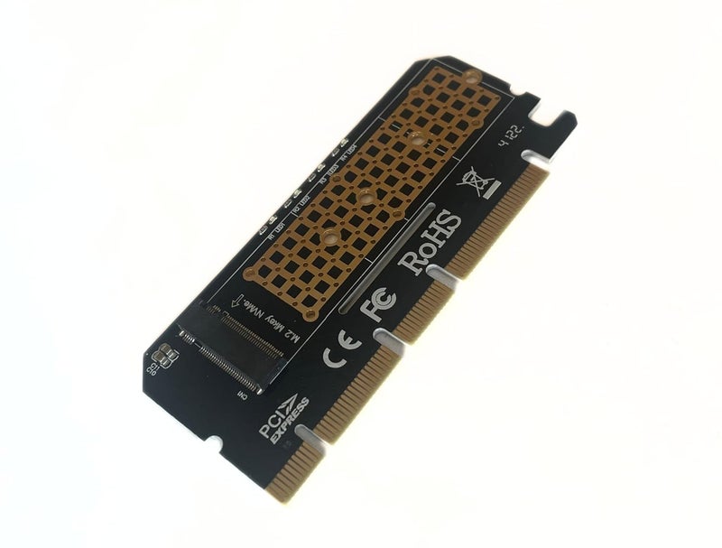 Millennium TECHNOLOGY NVME Adapter PCIe x16,M.2 NVME or AHCI SSD to PCIE 3.0 Adapter Card for Key M 2230,2242,2260,2280 NVME, Support PCIe x4 x8 x16 Slot (PCIe x16 to NVME Adapter) - Image 3