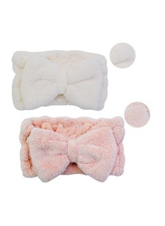 ORiTi 2 Pack Microfiber Bowtie Headbands Facial Makeup  Sports Shower Adjustable Elastic Hair Band for Women  - Image 5