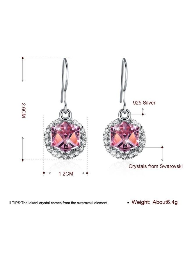 NIBEMINENT 925 Sterling Silver Crystal Dangle Earrings - Image 2