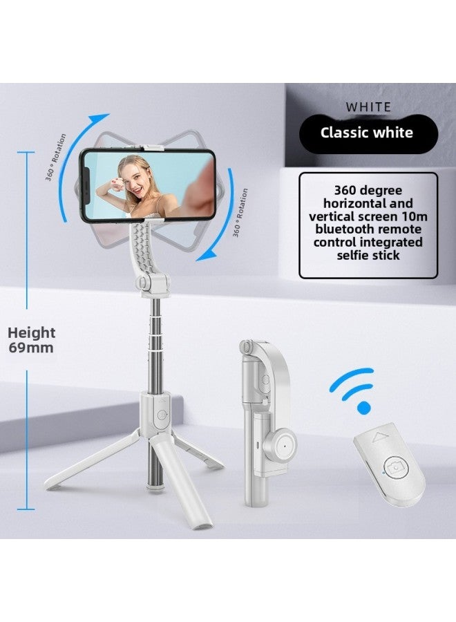 Mobile Phone Stabilizer Smart Single-axis Selfie Stick Bluetooth Tripod Anti-shake Vlog Live Selfie Tripod-Color:H5-0.7M White [Basic Edition + Stable Anti-shake]]  - Image 1