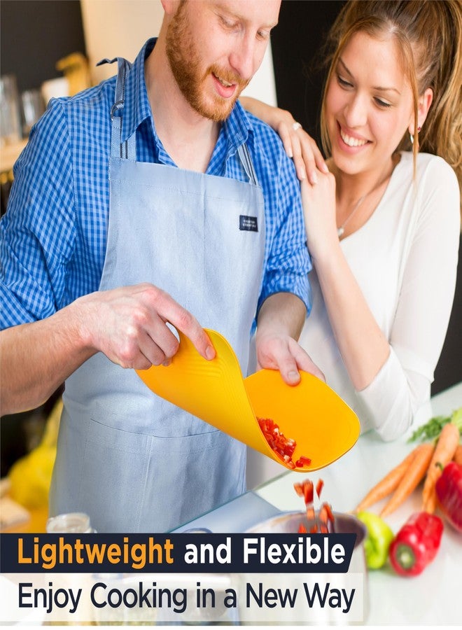 Deiss LUX Durable TPU Cutting Boards for Kitchen, Set of 2, Double-Sided Non-Slip Chopping Board, Built-in Ruler, Flexible Large Cutting Board, Deep Juice Grooves, Dishwasher Safe - Image 2