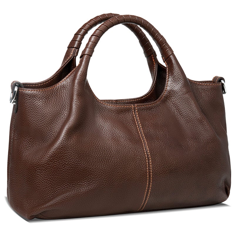 Iswee Tan Satchel Purses for Women Crossbody Bag Medium Size Hobo Top-handle Handbags Tote Bag Women's Shoulder Handbags Designer Ladies Purses (Coffee) - Image 1