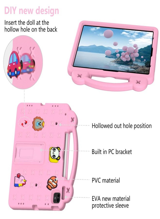 YRH Kids Case for iPad Air 13 inch M2/M3 (2024/2025), for iPad Pro 13 inch 7th Gen M4 (2024)/Pro 12.9 inch (2022/2021/2020), Pink - Image 5