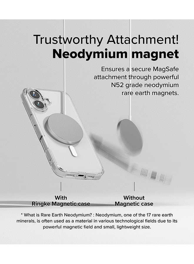 Ringke Fusion Magnetic Case For iPhone 16 Plus Case Cover [Strong Magnet] Anti-Fingerprint Rugged Shockproof Protective Phone Cover- Clear - Image 5