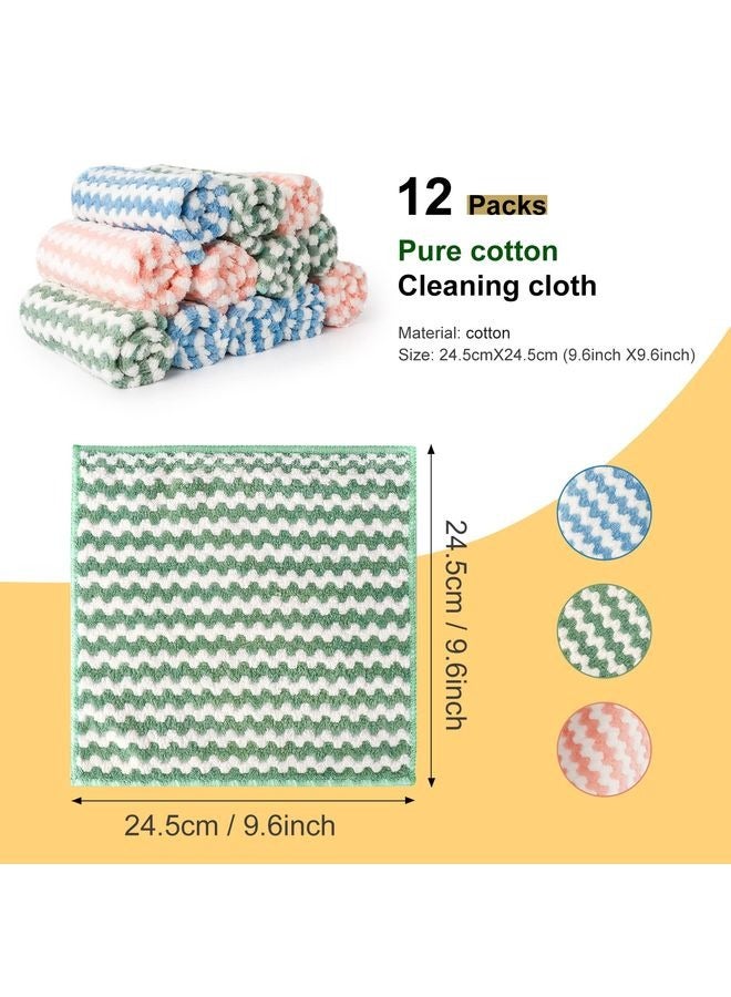 HOMESTAR 12pcs  Microfiber Cleaning Cloth, Dish Cloths for Washing Dishes, Ultra Absorbent Kitchen Towels Rags for Cleaning House Keeping - Image 2