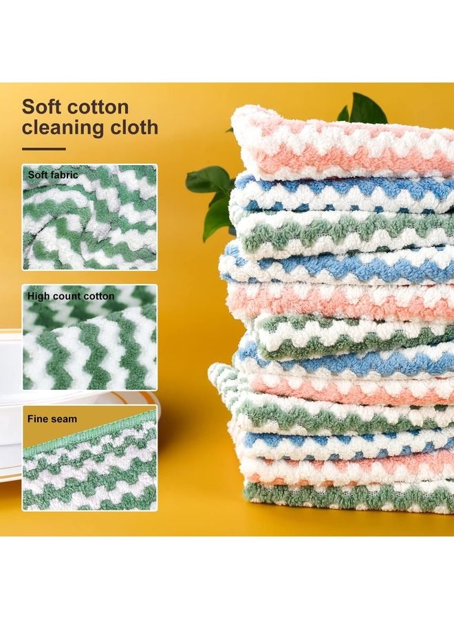 HOMESTAR 12pcs  Microfiber Cleaning Cloth, Dish Cloths for Washing Dishes, Ultra Absorbent Kitchen Towels Rags for Cleaning House Keeping - Image 4