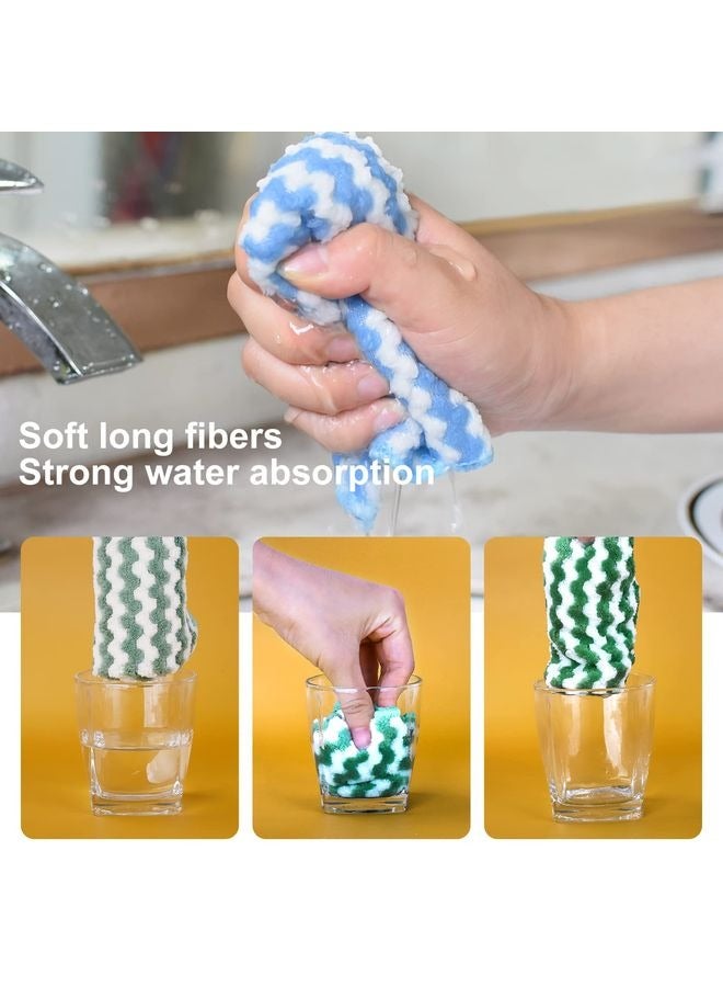 HOMESTAR 12pcs  Microfiber Cleaning Cloth, Dish Cloths for Washing Dishes, Ultra Absorbent Kitchen Towels Rags for Cleaning House Keeping - Image 5