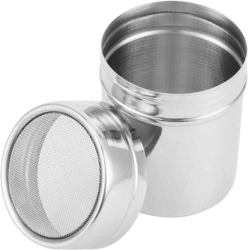 YDuupxe Powder Shaker Sugar Sifter Stainless Steel Fine Mesh Chocolate Coffee with Cover with Cover with for Kitchen Bakin (Large) - Image 1