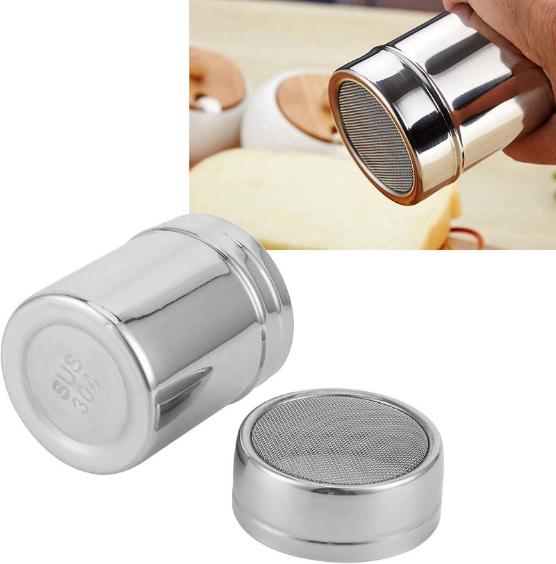 YDuupxe Powder Shaker Sugar Sifter Stainless Steel Fine Mesh Chocolate Coffee with Cover with Cover with for Kitchen Bakin (Large) - Image 2