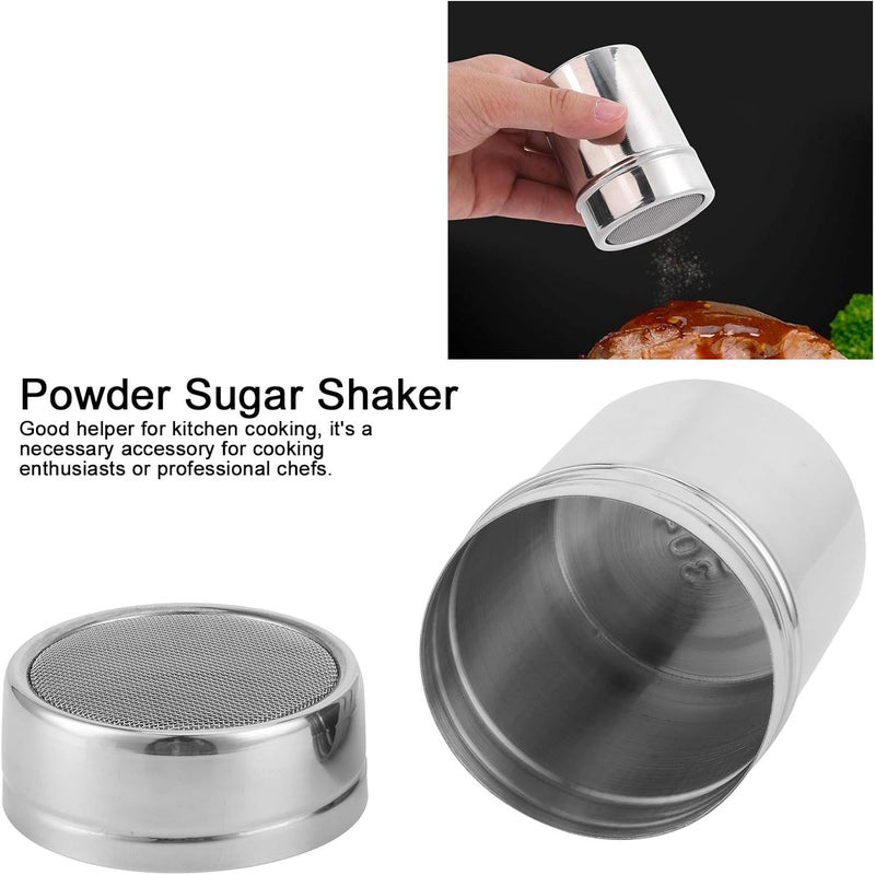 YDuupxe Powder Shaker Sugar Sifter Stainless Steel Fine Mesh Chocolate Coffee with Cover with Cover with for Kitchen Bakin (Large) - Image 5