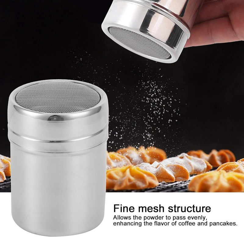 YDuupxe Powder Shaker Sugar Sifter Stainless Steel Fine Mesh Chocolate Coffee with Cover with Cover with for Kitchen Bakin (Large) - Image 4