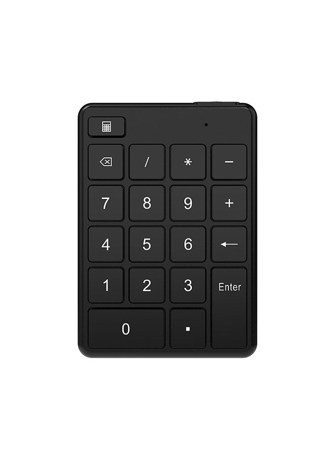 Generic - Wireless Numeric Keypad BT5.1 Number Pad 19 Keys Ultra-thin Design Portable Mini Numpad Ergonomic design Mute Numeric Pad for Laptop Desktop, PC, Notebook Black - Image 1
