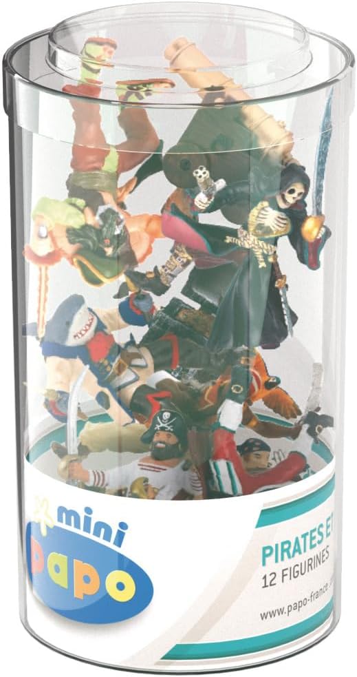 Papo دلاء ميني بابو للقراصنة والقرصان 12 قطعة - Image 1