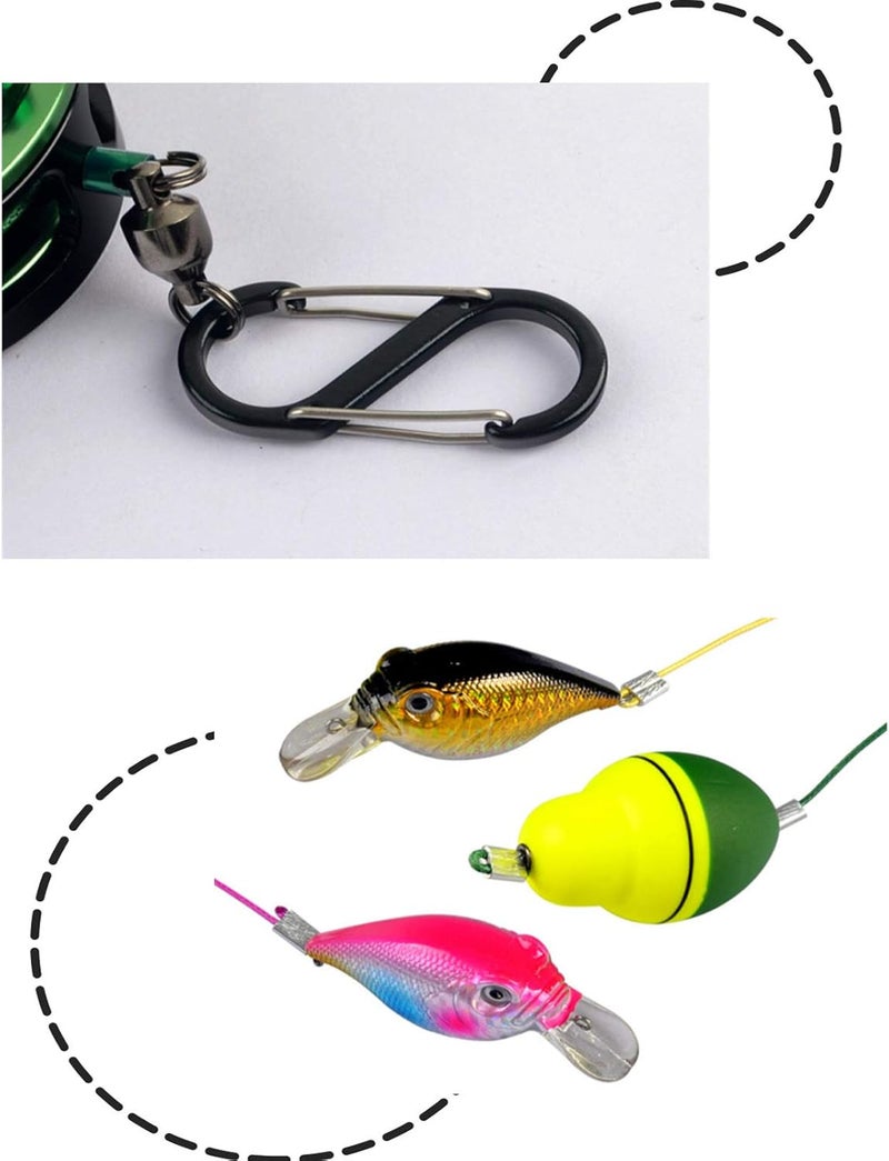 Joyeee Fish Stringer for Kayak, with 9-Snap Large Fish Hooks Lock and Fish Float, Silent Fishing Stringer Holder for Catfish Live Fish, Trout Fishing Gear and Equipment, Long 6 m/19.7 Foot, Gold - Image 2