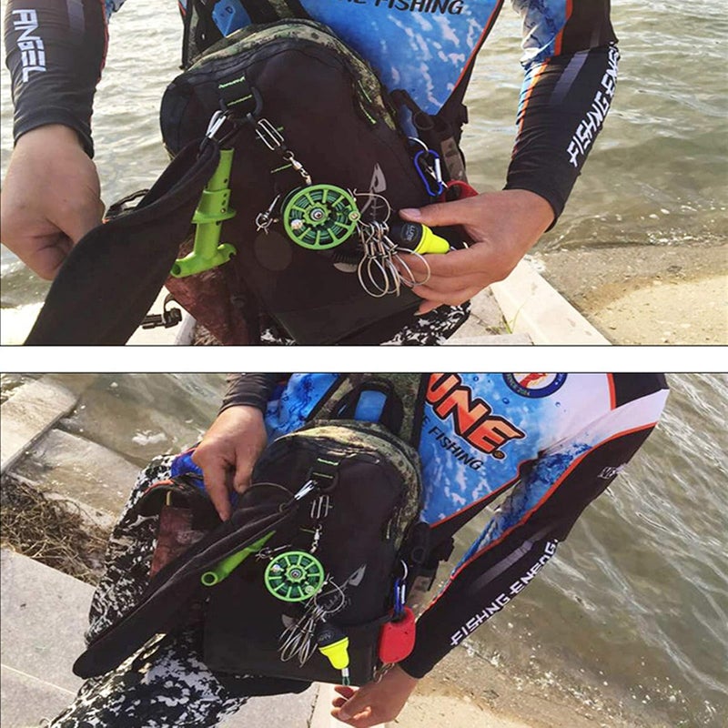 Joyeee Fish Stringer for Kayak, with 9-Snap Large Fish Hooks Lock and Fish Float, Silent Fishing Stringer Holder for Catfish Live Fish, Trout Fishing Gear and Equipment, Long 6 m/19.7 Foot, Gold - Image 4