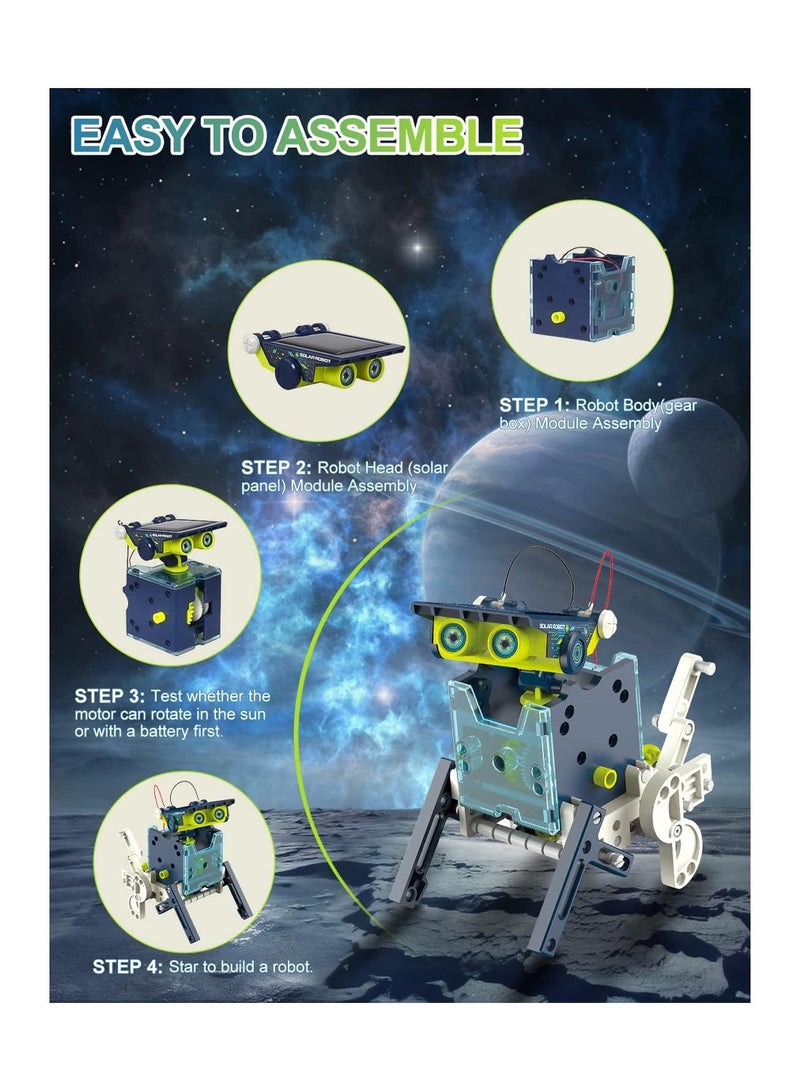 12-In-1 STEM Solar Robot Kit For Kids Educational Science 190 DIY Construction Toy Gifts  - Image 3