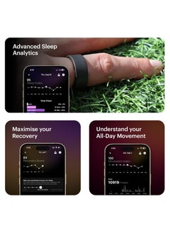 ULTRAHUMAN Ultrahuman Ring AIR-Smart Ring Health Fitness Tracker, Size First With Ultrahuman Sizing Kit, Men/Women - Aster Black, Size 6  - Image 4
