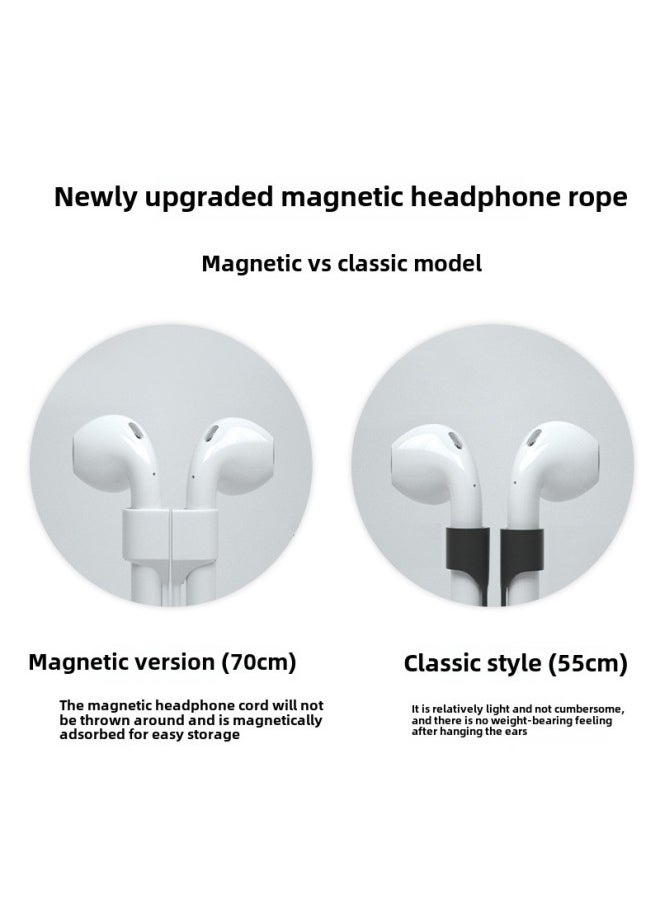 Generic - Wireless Headset Anti-lost Rope For Apple Airpods Bluetooth Headset Cable Magnetic Pro2 Generation Holder For huawei O-Memory Capacity:Transparent [magnetic Version] ReinForced And Not Easy To Break - Anti-lost Rope For Headphones - Image 1