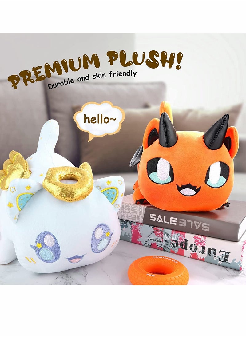 KASTWAVE - Cat Plush, 10" Plushies Collectible, Plushies Cat Mee Meow, Cute Cat Food Stuffed Animal Plush Pillow - Image 1
