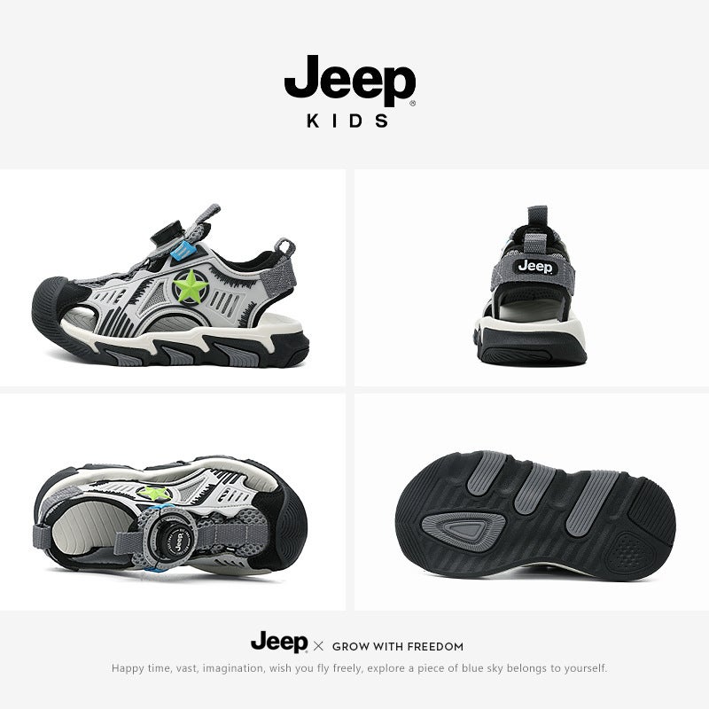 Jeep Kidsren'S Toe-Cap Sandals Boys Outdoor Sports Beach Shoes 2025 Soft Bottom Girls - Image 4