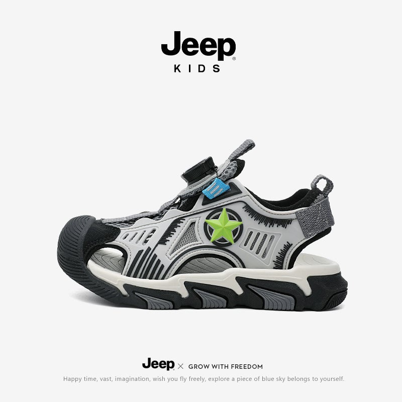 Jeep Kidsren'S Toe-Cap Sandals Boys Outdoor Sports Beach Shoes 2025 Soft Bottom Girls - Image 1