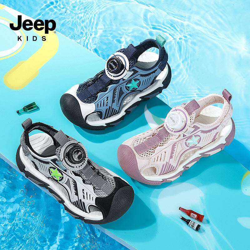 Jeep Kidsren'S Toe-Cap Sandals Boys Outdoor Sports Beach Shoes 2025 Soft Bottom Girls - Image 5