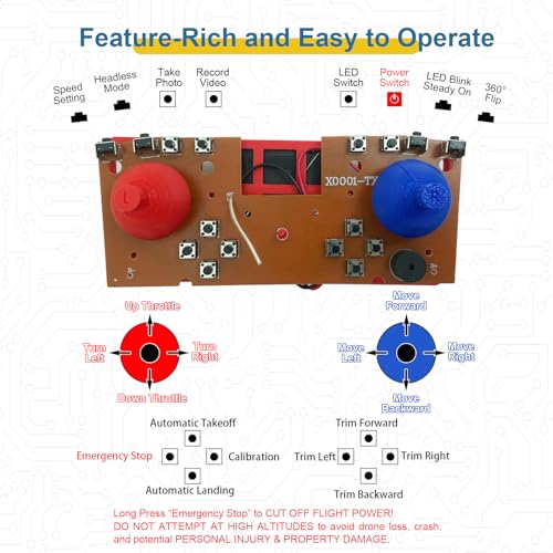 EIELEDIY Quadrotor Drone DIY Kit: A Unique STEM Project with Brushless Motor, Optical Flow Hovering, One-Click Takeoff and Landing, and 360° Flip for DIY Enthusiasts to Learn Drone Basics - Image 5